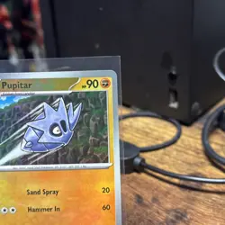 Pupitar - Pokemon Prismatic Evolutions 048/131 Master Ball Pattern Holo NM - Image 2