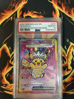Pikachu Ex 277 Pokemon Ascended Heroes SIR PSA 10 - Image 1