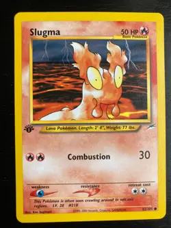Pokemon Neo Destiny Non-Holo 1st Edition Slugma 82 /105 Excellent Condition - Image 1