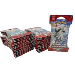 Lot of (30) Pokemon TCG Sun & Moon Crimson Invasion Sleeved Booster Packs NEW - Image 1