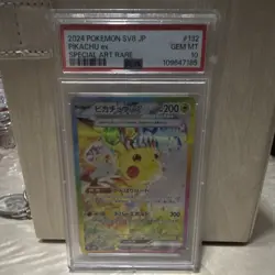 Pokemon Pikachu ex SV8 Special Art Rare Holo PSA 10 Japanese 132/106 - Image 1