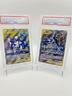 Pokemon Arceus & Dialga & Palkia GX | Garchomp & Giratina GX Lot | Graded PSA 5 - Image 1