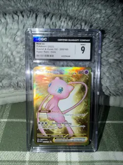 POKEMON TCG MEW EX SCARLET & VIOLET 151 205/165 HYPER RARE HOLO CGC MINT 9 - Image 1