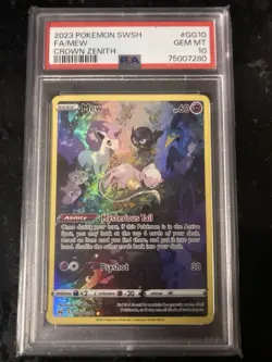 Pokemon Mew GG10/GG70 Crown Zenith Galarian Gallery Full Art Holo PSA 10 - Image 2