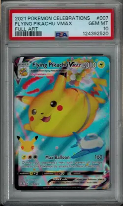 Pokemon PSA 10 Flying Pikachu Vmax 007/025 Celebrations - Image 1