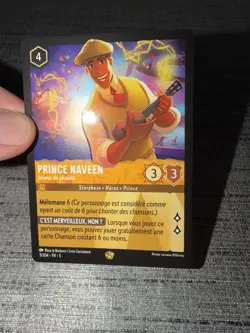Carte Lorcana Disney TCG Prince Naveen 3/204 Legendaire Chapitre 5 Francais Exc - Image 3