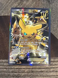 Pokemon TCG Pikachu EX XY124 Black Star Promo Card 2016 See Pics - Image 2