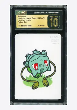 Pokemon CGC 10 PRISTINE Bulbasaur Picture Card 2025 Pokemon Taruka Japanese - Image 1