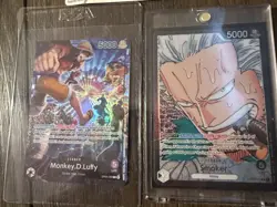 OP05 Leader Holo Cards Monkey.D.Luffy PSA & Smoker OP02 Alt leader - Image 1