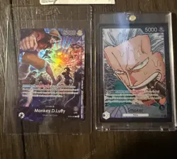 OP05 Leader Holo Cards Monkey.D.Luffy PSA & Smoker OP02 Alt leader - Image 2