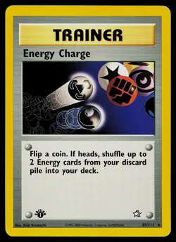 Pokemon Card - Energy Charge Neo Genesis 85/111 Rare 1st Edition - Image 1