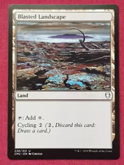 Magic The Gathering COMMANDER ANTHOLOGY 2 CM2 BLASTED LANDSCAPE land card MTG - Image 1