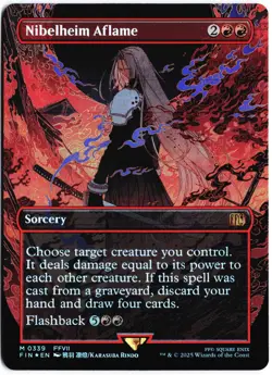 Nibelheim Aflame (Borderless) M FINAL FANTASY 339 NM - Image 1