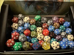 RARE Collection of 54 MTG Magic the Gathering Spindown D20 Dice comps high - Image 1