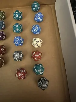 RARE Collection of 54 MTG Magic the Gathering Spindown D20 Dice comps high - Image 3