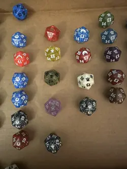 RARE Collection of 54 MTG Magic the Gathering Spindown D20 Dice comps high - Image 4