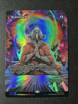 MTG Brainstorm #0004 Foil Borderless M Teenage Mutant Ninja Turtles SM (PZA) - Image 1