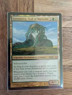 3 MTG Magic the Gathering Karametra God of Harvests #148 NM English 2014 - Image 2