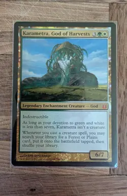 3 MTG Magic the Gathering Karametra God of Harvests #148 NM English 2014 - Image 4