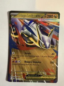 Mega Latias ex 100/132 Mega Evolution Holo Double Rare Near Mint English Pokemon - Image 1