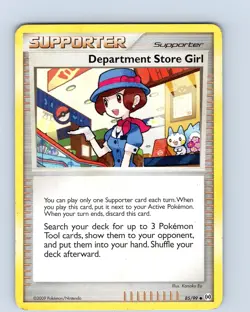 Pokemon TCG Department Store Girl Platinum Arceus 85/99 Uncommon Card Played LP - Image 1