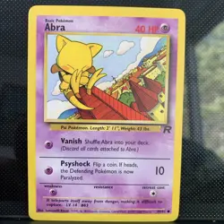 Pokemon TCG Abra 49/82 Team Rocket NM Sumiyoshi Kizuki Vintage Card - Image 1