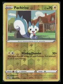 Pachirisu 052/172 Uncommon Brilliant Stars Pokemon Reverse Holo Near Mint - Image 1