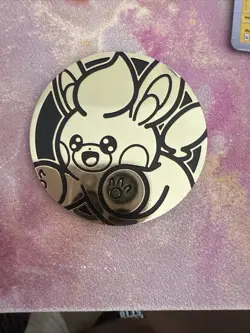 Pokemon Pawmi Jumbo Coin Black Gold Toned - Image 1