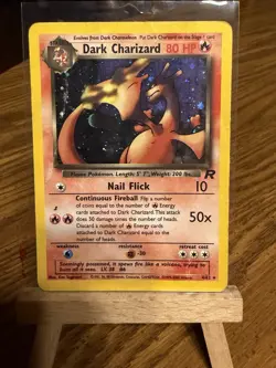 Pokemon TCG Dark Charizard Team Rocket Holo Rare 80 HP 4/82 English WOTC - Image 1