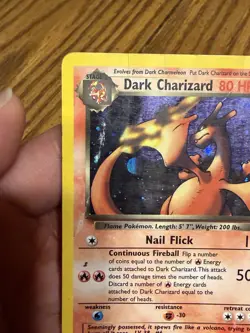 Pokemon TCG Dark Charizard Team Rocket Holo Rare 80 HP 4/82 English WOTC - Image 3