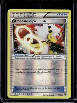 2015 Pokemon XY Ancient Origins Ampharos Spirit Link Reverse Holo #70/98 - Image 1