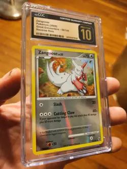 (POP 10) CGC 10 PRISTINE Zangoose 59/106 REVERSE HOLO Great Encounters Pokemon - Image 2