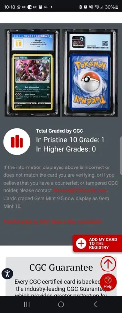(POP 1) CGC 10 PRISTINE 2019 Pokemon Hoopa Unified Minds 140/236 Holo - Image 4