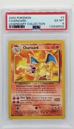 2002 POKEMON LEGENDARY COLLECTION #3 CHARIZARD PSA 6 - Image 1