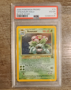 2000 POKEMON PROMO BLACK STAR #13 VENUSAUR-HOLO PSA 4 - Image 1