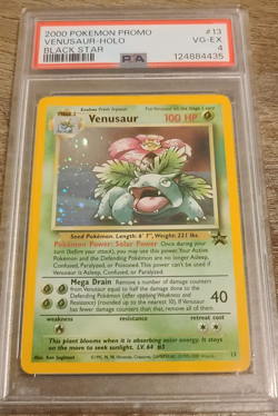 2000 POKEMON PROMO BLACK STAR #13 VENUSAUR-HOLO PSA 4 - Image 3