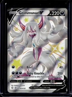 2021 Pokemon SWSH Shining Fates Grimmsnarl V Shiny Vault #SV116/SV122 - Image 1