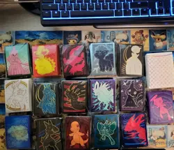 Pokemon TCG Various Sets ETB Deck Sleeves + Deck Box - Image 1