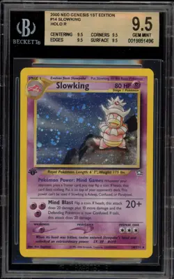Pokemon Slowking Neo Genesis 1st Edition Holo Rare #14 BGS 9.5 - Image 1