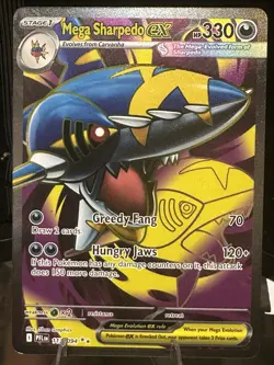 Pokemon Mega Sharpedo EX 113/094 Me02 Ultra Rare Holo 330 HP - Image 1