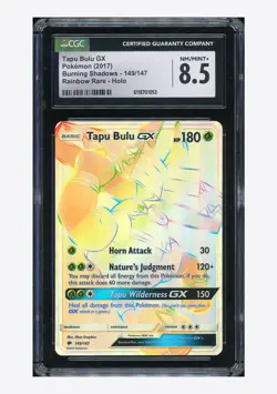 Pokemon CGC 8.5 Tapu Bulu GX Secret Rare 2017 149/147 Guardians Rising English - Image 1