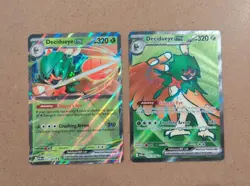 2x Pokemon TCG Decidueye ex Double Rare POR 012/088 and Full Art 100/088 NM - Image 1