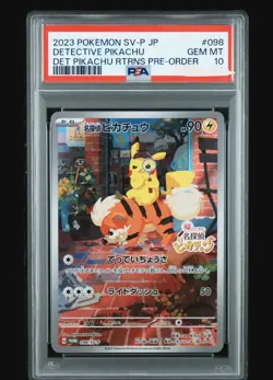 Pokemon SV-P Detective Pikachu Promo PSA 10 - Image 1