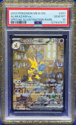 2023 POKEMON MEW EN-151 SPECIAL ILLUSTRATION RARE #201 ALAKAZAM EX PSA 10 - Image 1