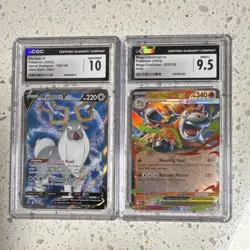 Pokemon CGC Graded Holo Ultra Rare Lot Wyrdeer V & Mega Camerupt EX - Image 1