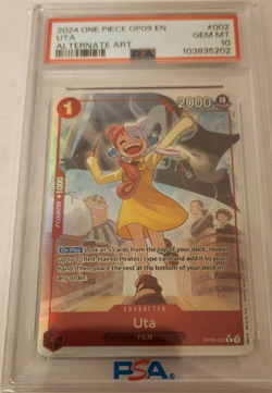 Uta 2024 ONE PIECE English OP09 Alternate Art #002 PSA 10 - Image 1