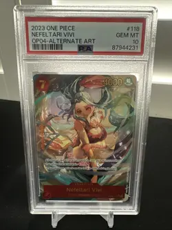 Nefeltari Vivi One Piece OP04 Alternate Art PSA 1 ENGLISH - Image 1