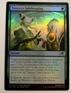 MtG Foil Tamiyo’s Safekeeping NEO Kamigawa Neon Dynasty Magic the Gathering - Image 1