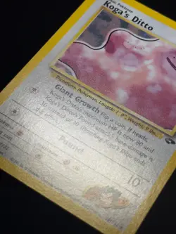 Koga's Ditto 10/132 WOTC Gym Challenge Rare Unlimited Holo Holo Pokemon Card MP - Image 5