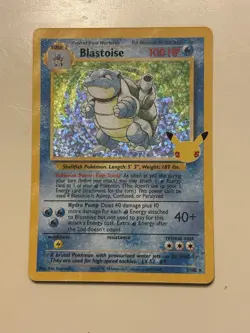 Pokemon TCG Blastoise Celebrations Card 2/102 25th Anniversary Edition - Image 1